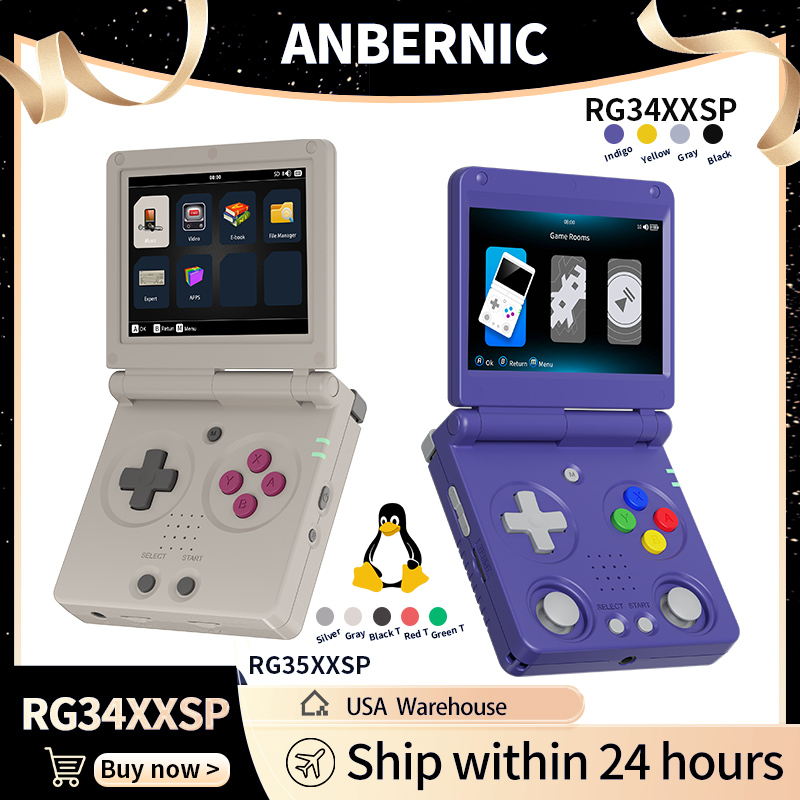 Retro Gaming Console Lego - Anbernic RG34XXSP RG35XXSP Flip Handheld Game
