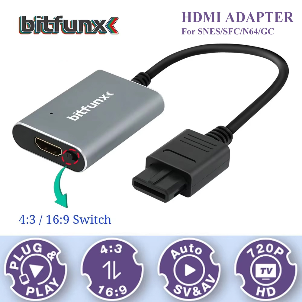 Retro Gaming Setup - Bitfunx 720P Svideo / AV To