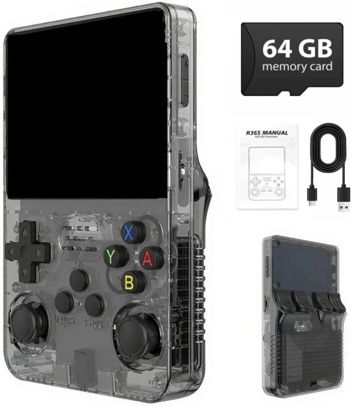 Retro Gaming R36S - R36S Retro Games Console 3.5-Inch IPS