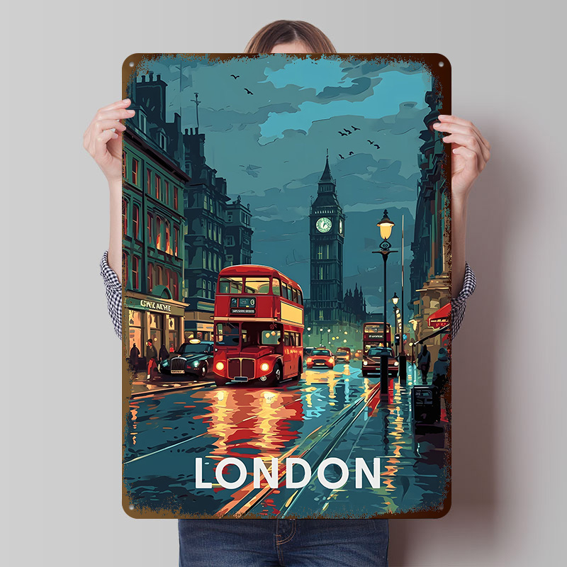 Retro Gaming In London - London Big Ben Tinplate Poster Custom