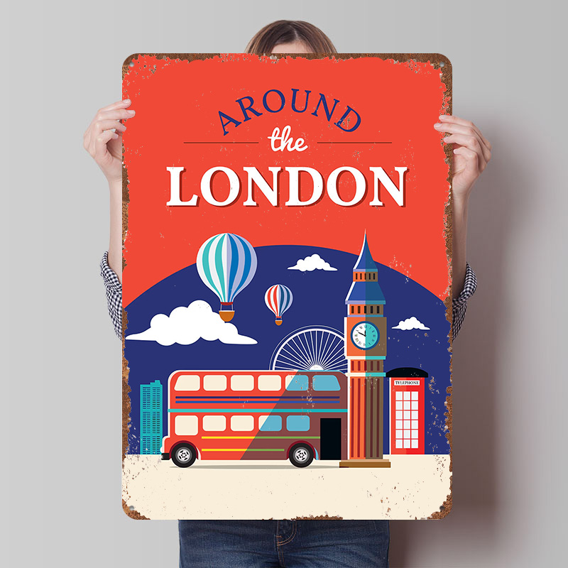 Retro Gaming In London - Around the London Travel Metal Poster