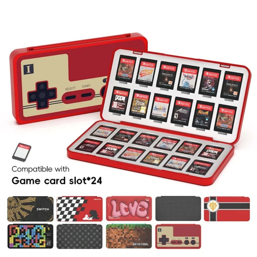 Game Cartridge Case - DATA FROG 24-in-1 Game Card Holder