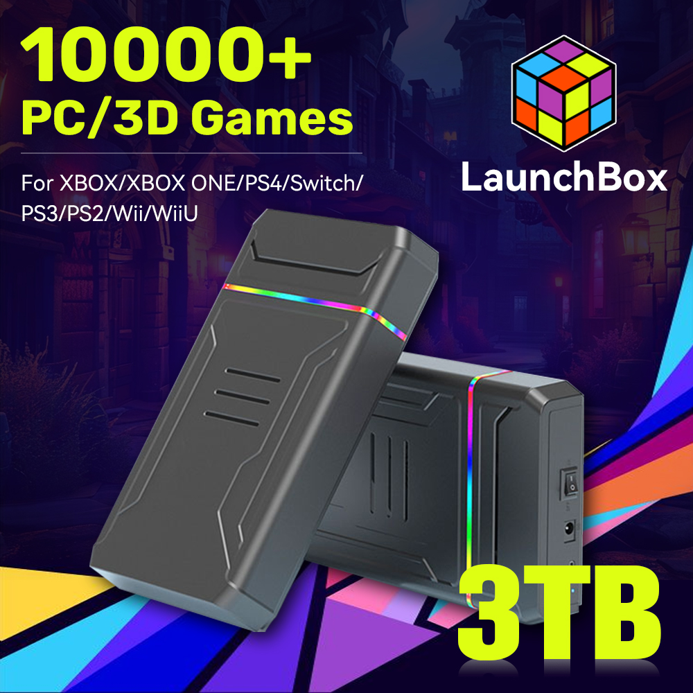 Retro Gaming Ps2 - JMachen Launchbox 3TB Gaming HDD Video