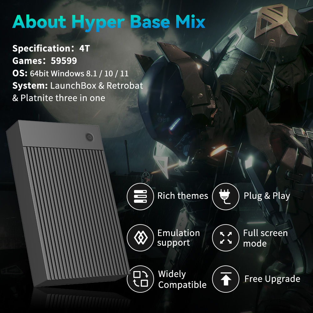 Hyper Base Mix 4TB Game Consol - Retro Gaming Ps2 ulasan dan harga