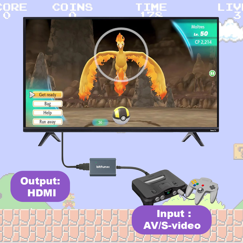 Bitfunx 720P Svideo / AV To HD - Retro Gaming Setup ulasan dan harga