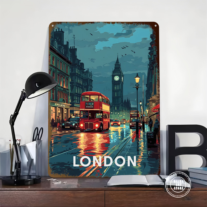 London Big Ben Tinplate Poster - Retro Gaming In London ulasan dan harga