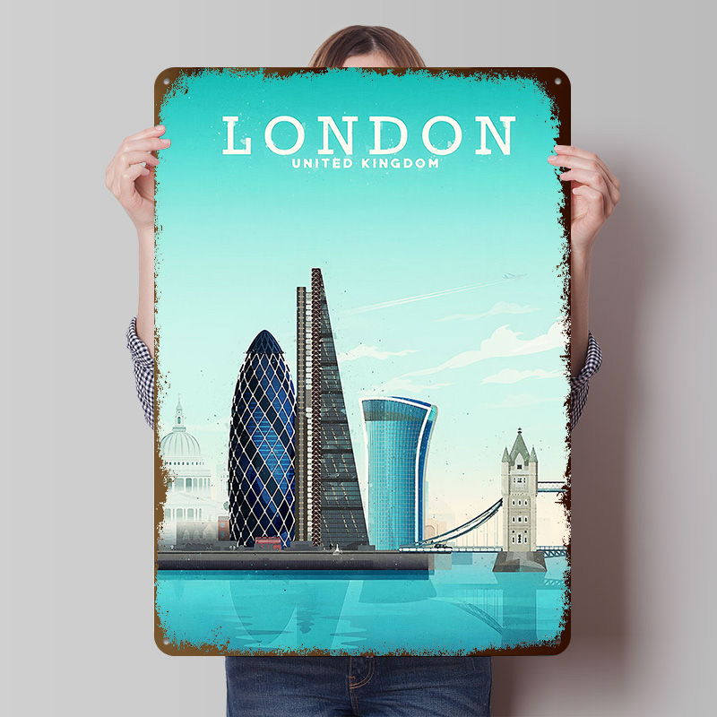 London Travel Metal Poster Cus - Retro Gaming In London ulasan dan harga
