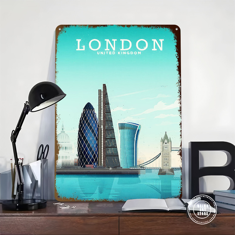 London Travel Metal Poster Cus - Retro Gaming In London ulasan dan harga