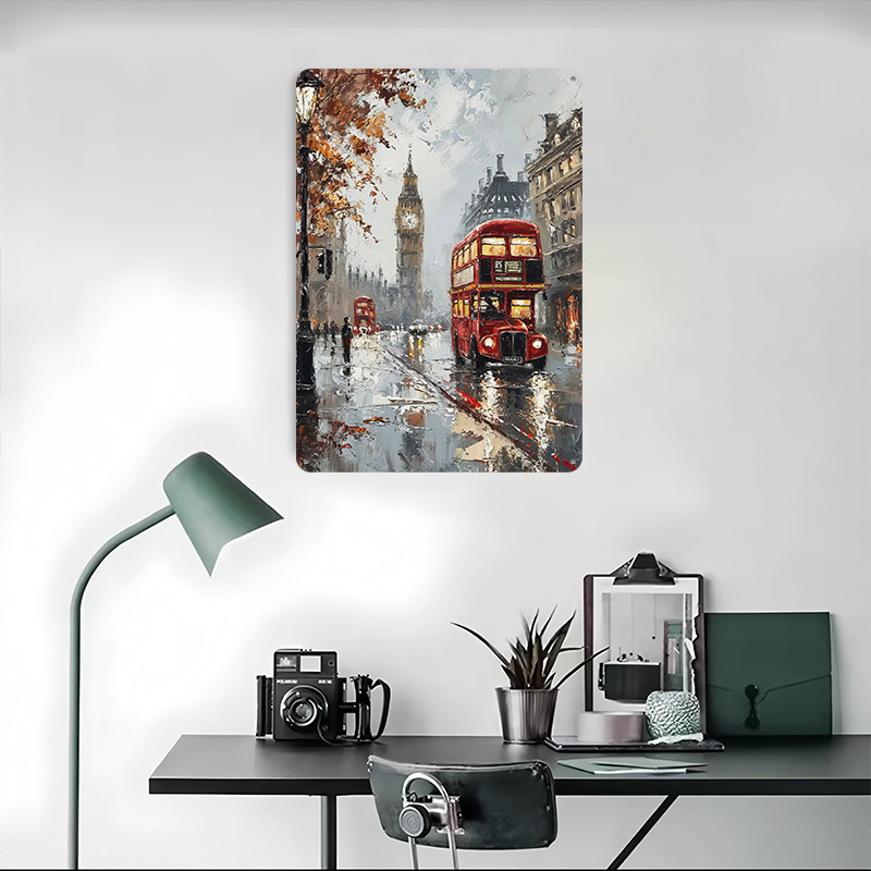 London Bus Charm Metal Poster  - Retro Gaming In London ulasan dan harga