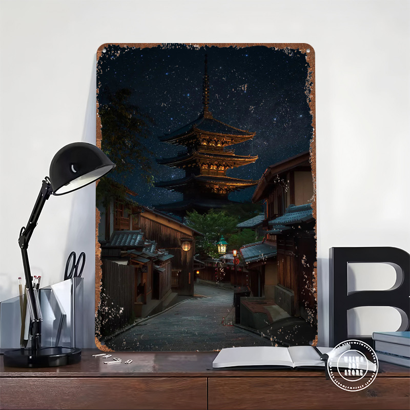 Kyoto Night Tinplate Poster Cu - Retro Gaming Kyoto ulasan dan harga