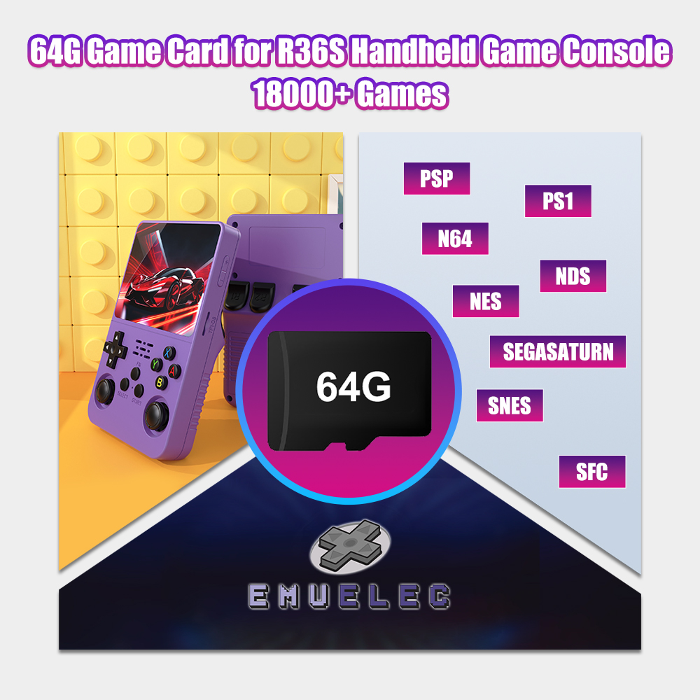 64G Game TF Card for R36S Vide - Retro Gaming R36S ulasan dan harga
