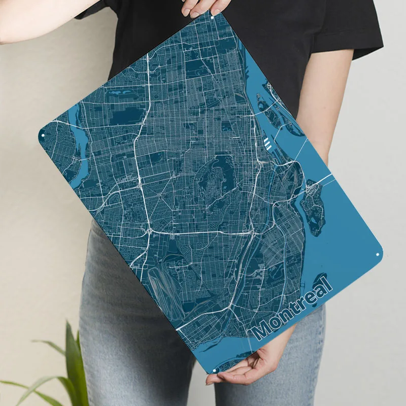 Montreal City Map Poster Map M - Retro Gaming Montreal ulasan dan harga