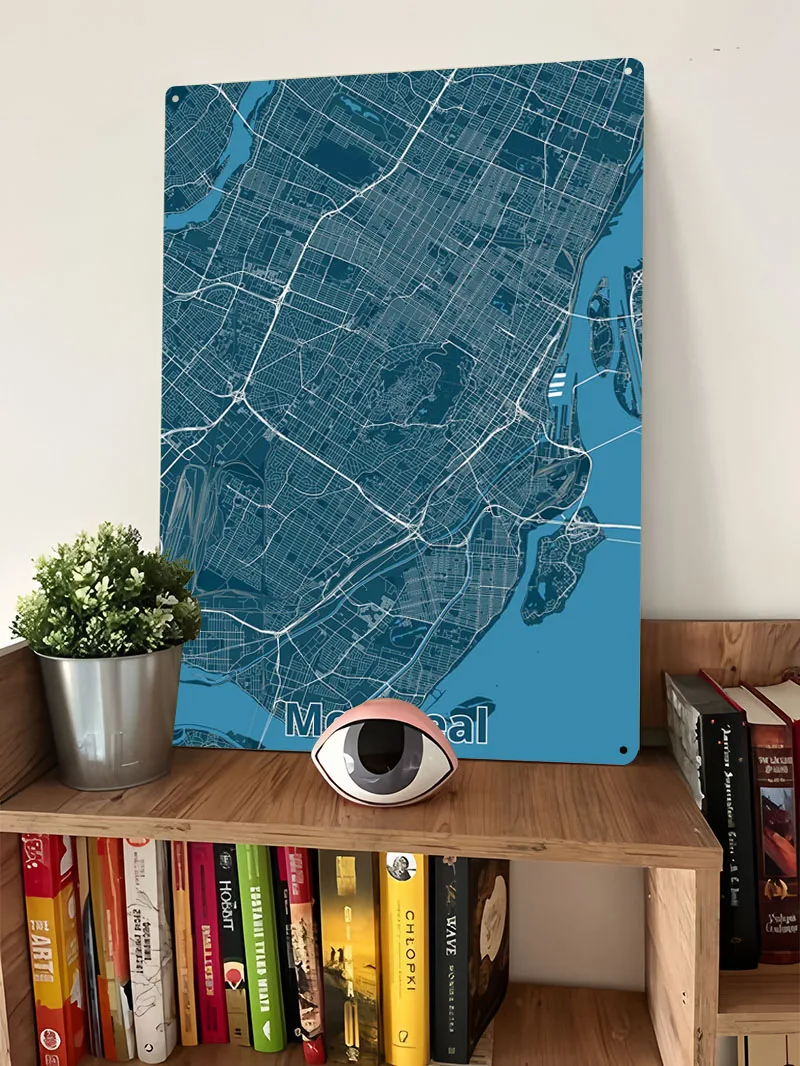 Montreal City Map Poster Map M - Retro Gaming Montreal ulasan dan harga