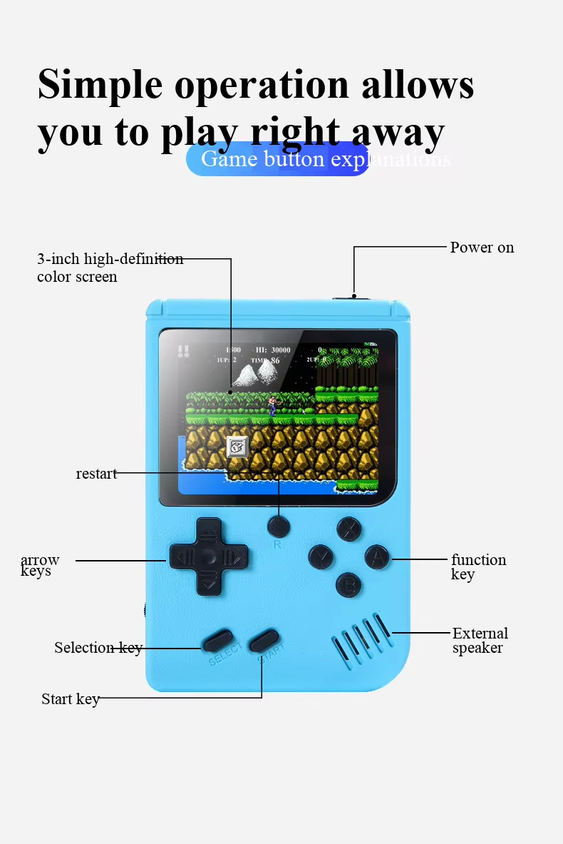 NEW 3 Inch Portable Retro Mini - Retro Gaming Console Lego ulasan dan harga