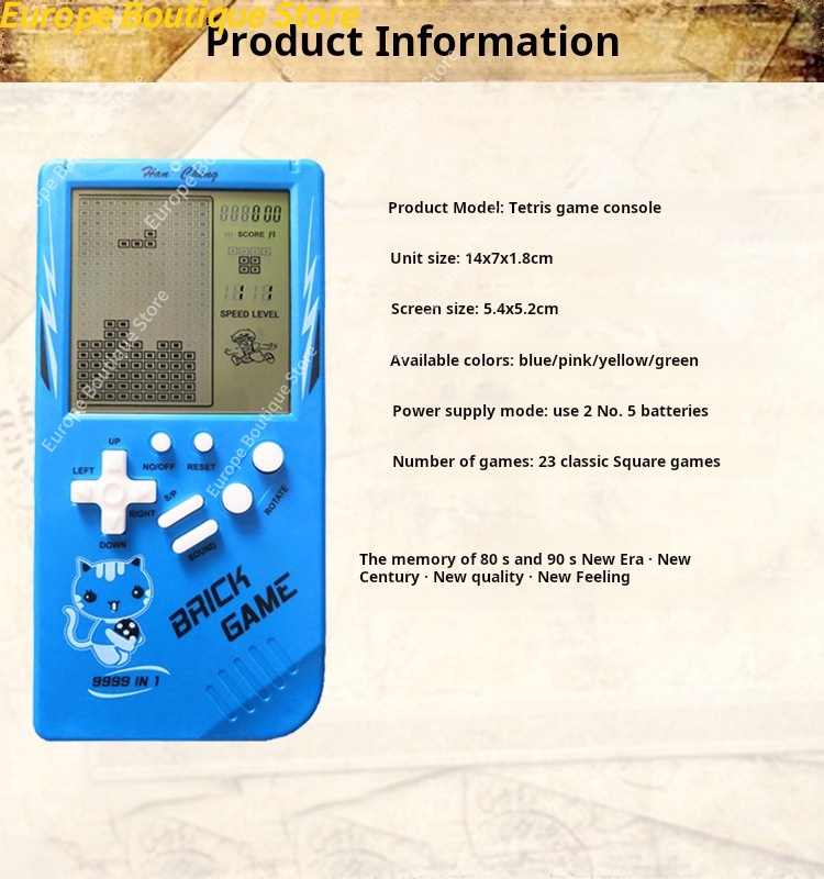 Large Screen Kids Handheld Gam - Retro Gaming Console Lego ulasan dan harga