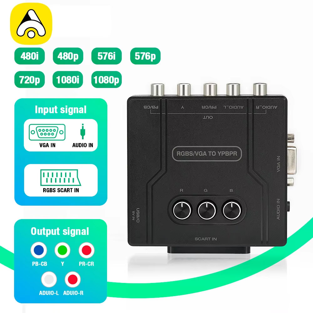 RGBS VGA to YPBPR Component Co - Retro Gaming Setup ulasan dan harga
